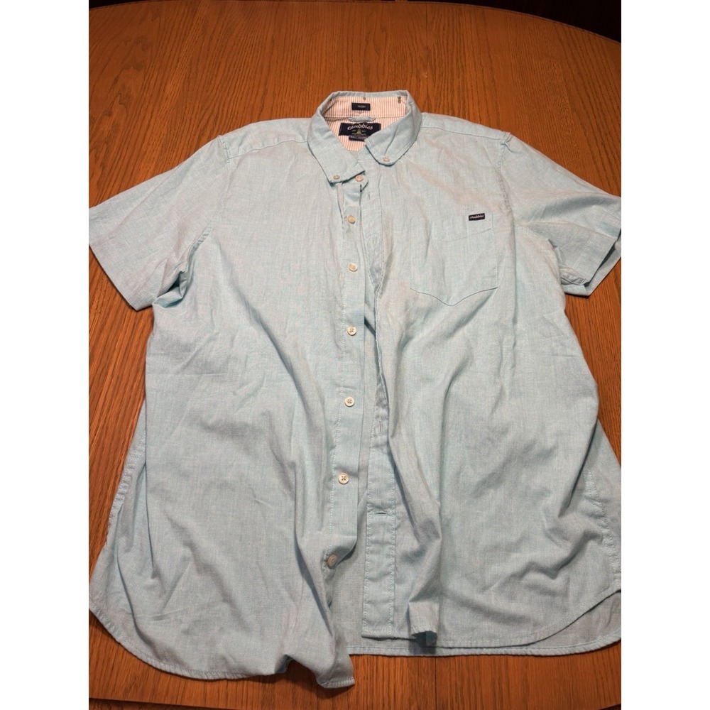 Chubbies Friday Button Down Short Sleeve Shirt Mens Size XL Blue